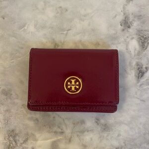 Small Burgundy Tory Burch Wallet - Perfect Condition